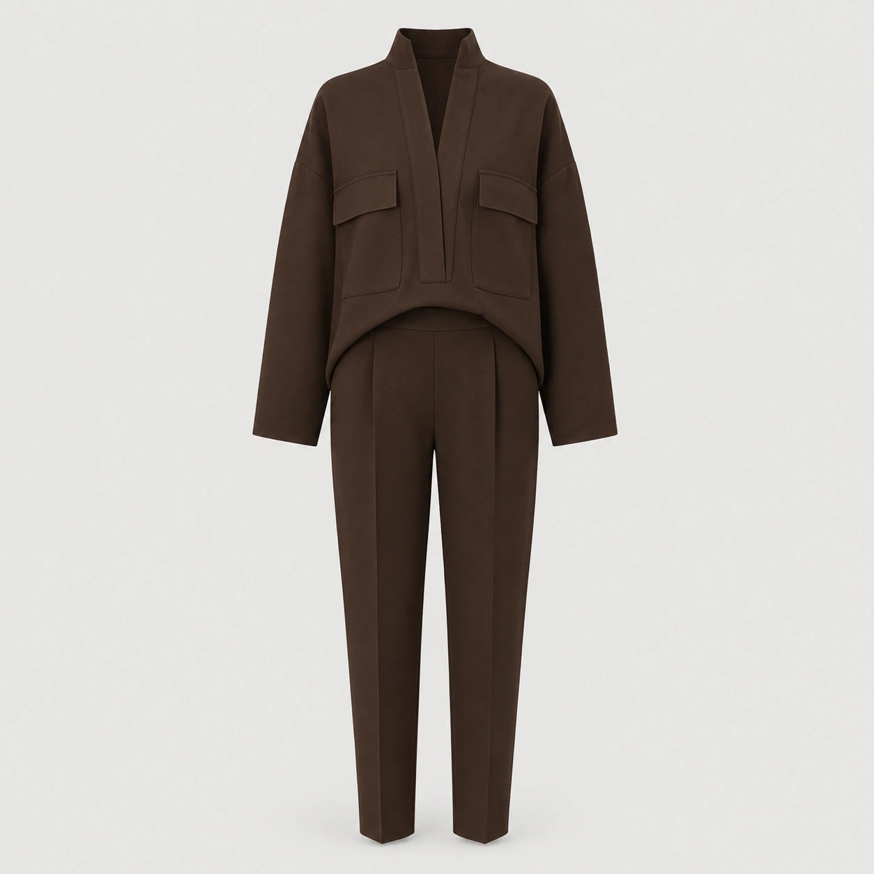 Women's High Neck Trouser Co-Ord Set Long Sleeve