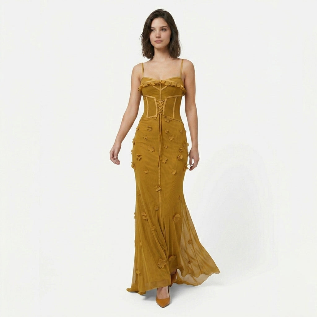 Veloire | Robe longue sans manches en corset pour femmes