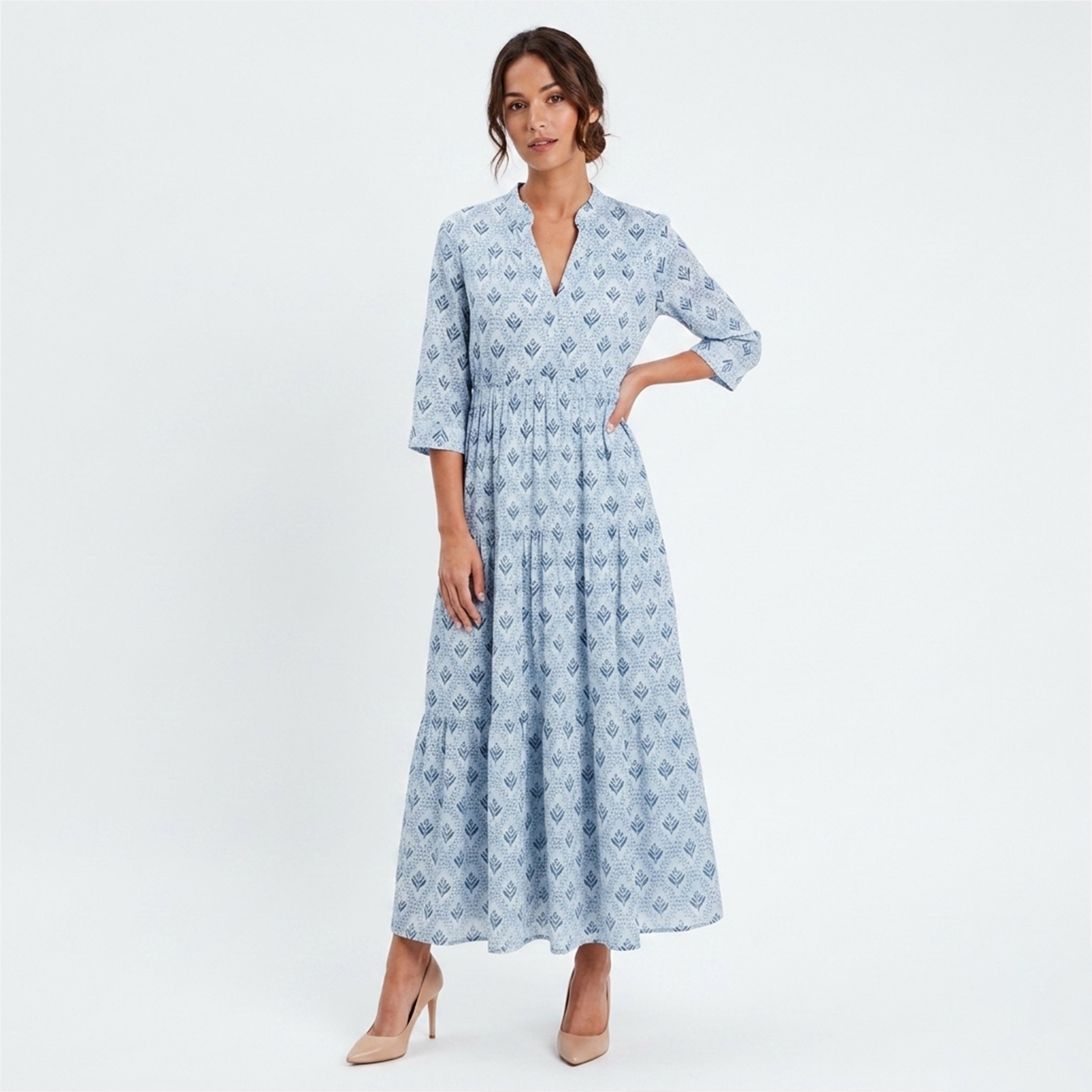 Veloire | Robe à col montant floral pour femmes