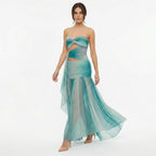 Robe Maxi Élastique Sans Bretelles Élégante pour Femmes