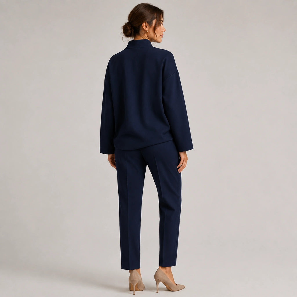 Women's High Neck Trouser Co-Ord Set Long Sleeve
