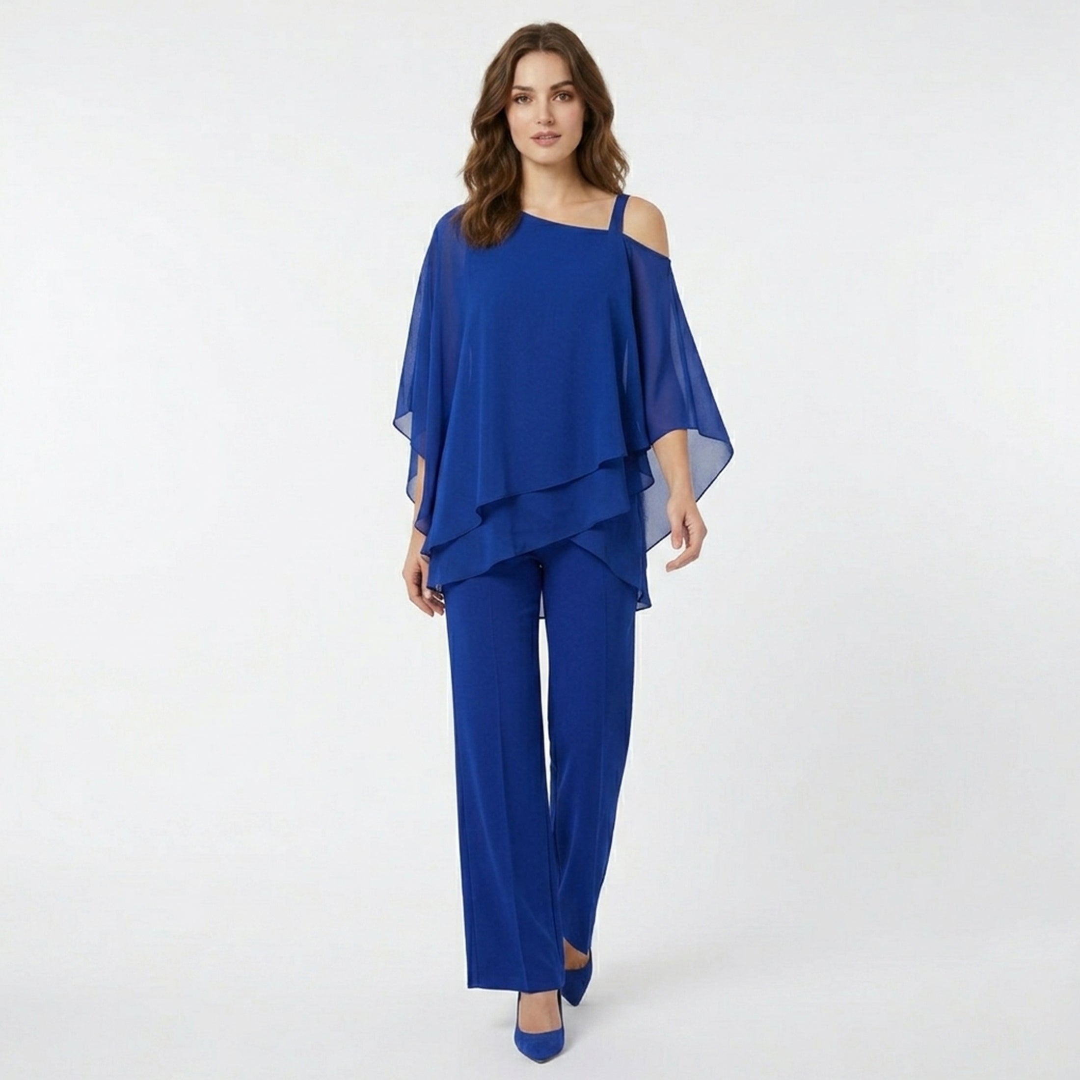 Veloire | Ensemble Femme Deux Pièces Haut Pantalons Droits Tenue d'Été