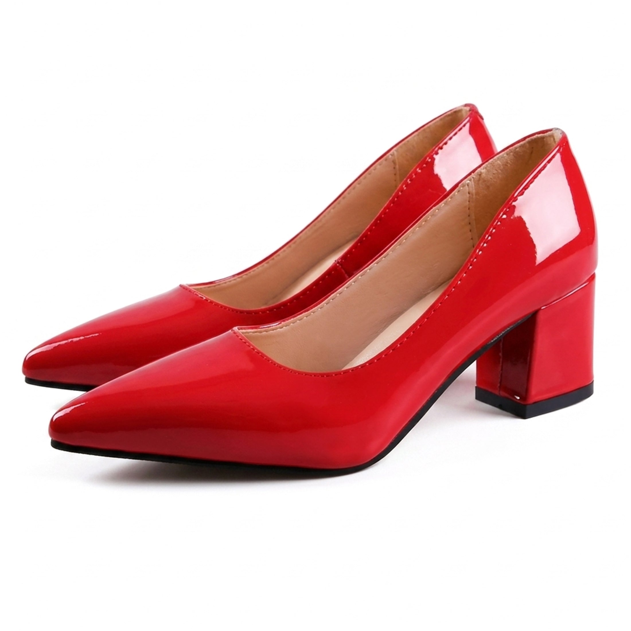 Women's Pointed Toe Block Heel Pumps Formal