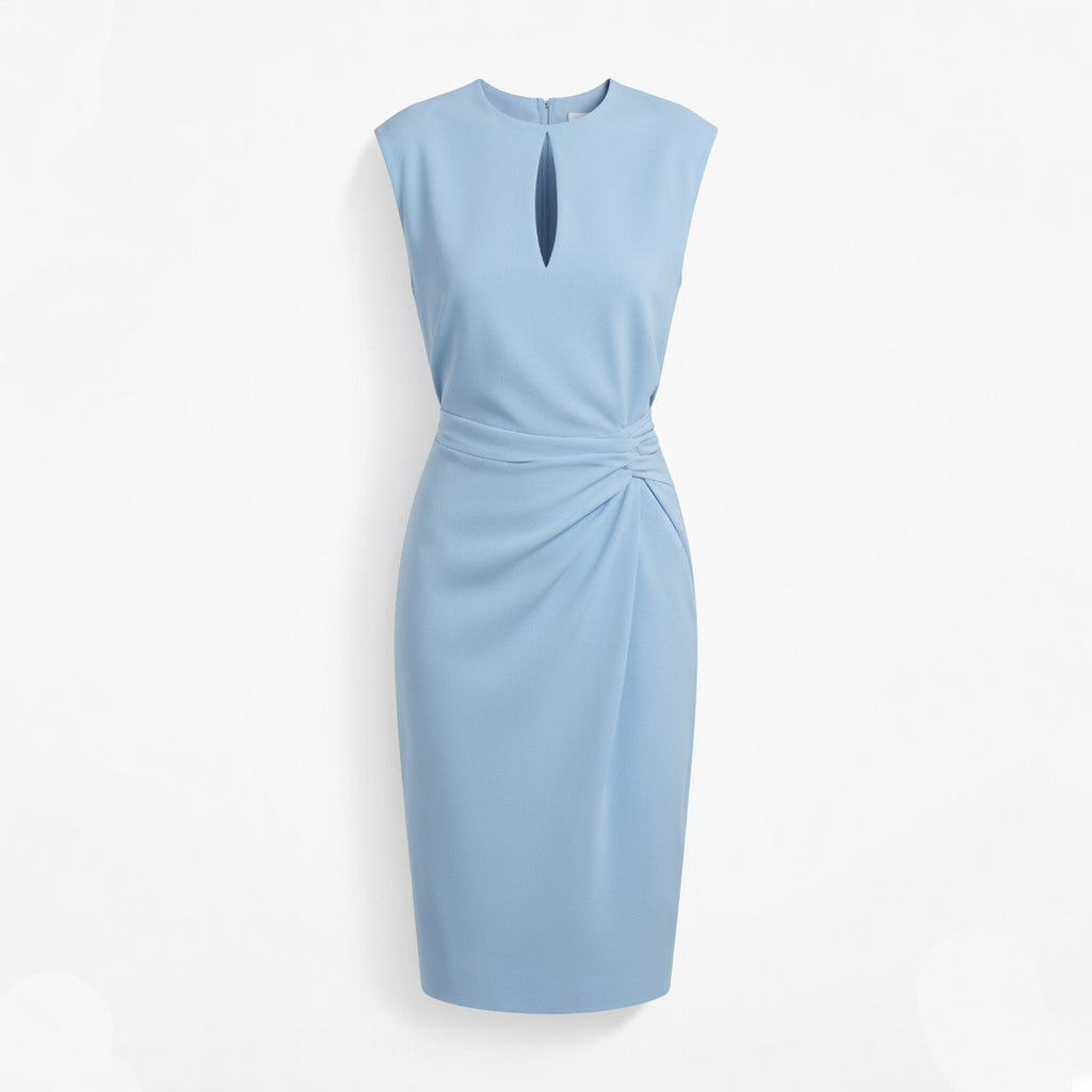 Veloire | Robe de cocktail à encolure keyhole froncée pour femmes en été