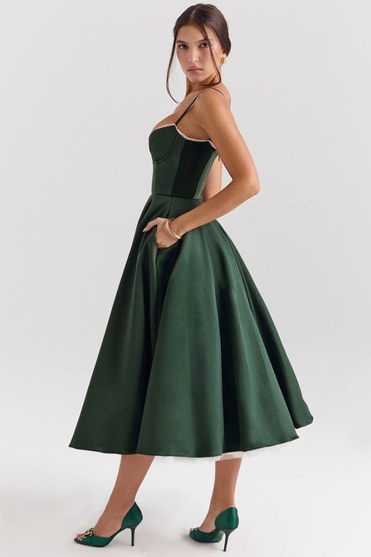 Sleeveless Corset Midi Dress lifestyle