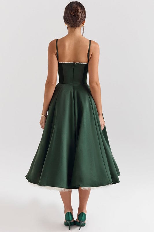 Sleeveless Corset Midi Dress detail