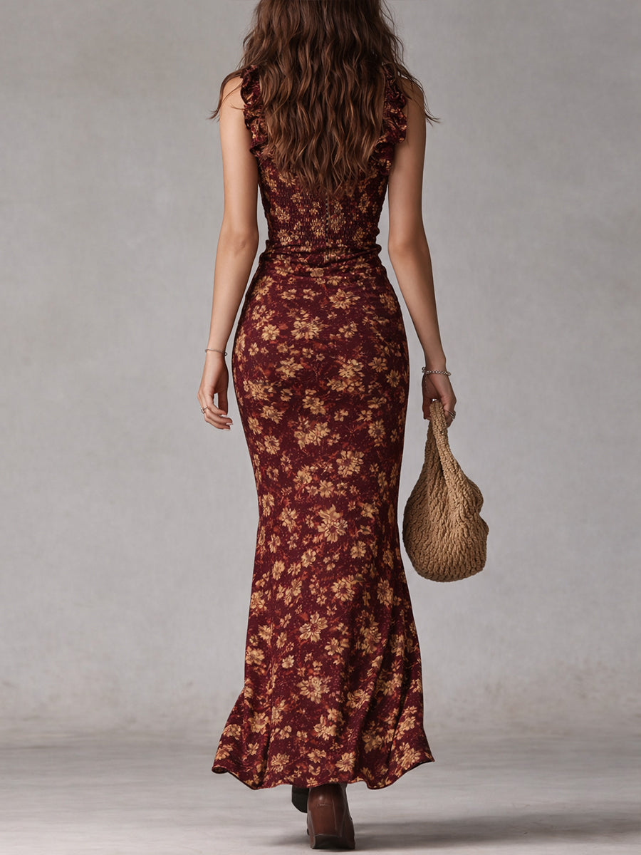Floral maxi dress full
