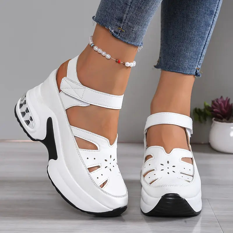 Orthopedic wedge sandals side view