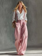 Wide Leg Suspender Overalls – front view