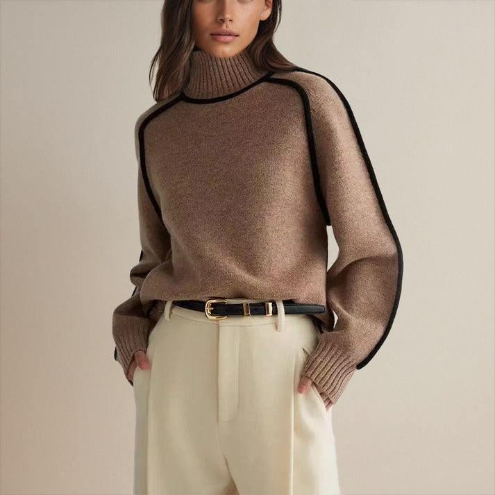 Knitted jumper soft long sleeve detail