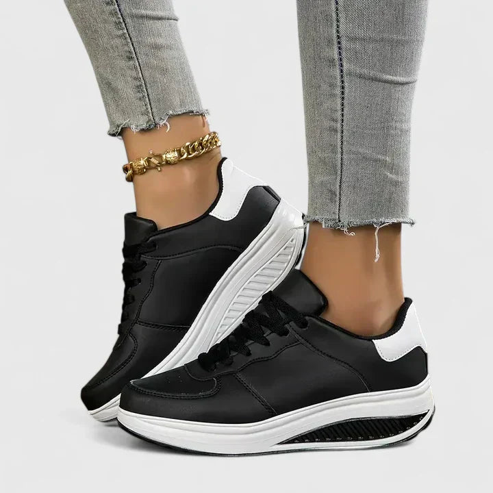Black and White cushioned comfort sneakers
