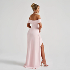 Off-Shoulder Slit Maxi Dress detail