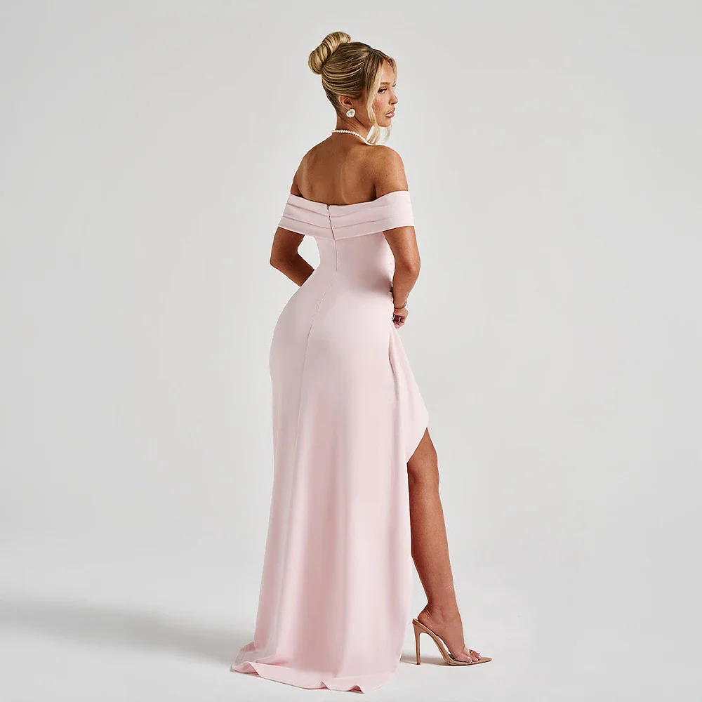 Off-Shoulder Slit Maxi Dress detail