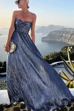 Strapless Shimmer Maxi Dress detail