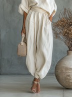 Off-Shoulder Wide Leg Two Piece Set – side view