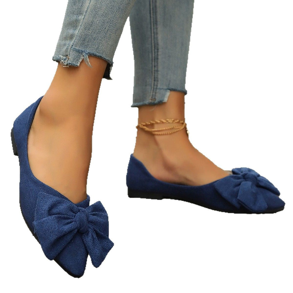 Bow detail ballet flats pair