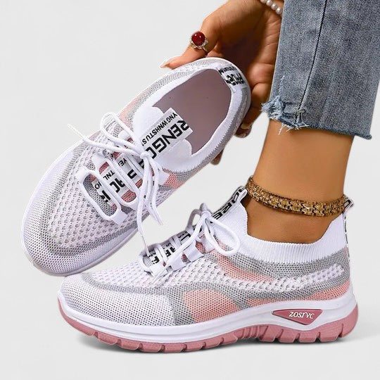 Orthopedic walking sneakers, front view