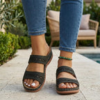 Orthopedic leather sandals
